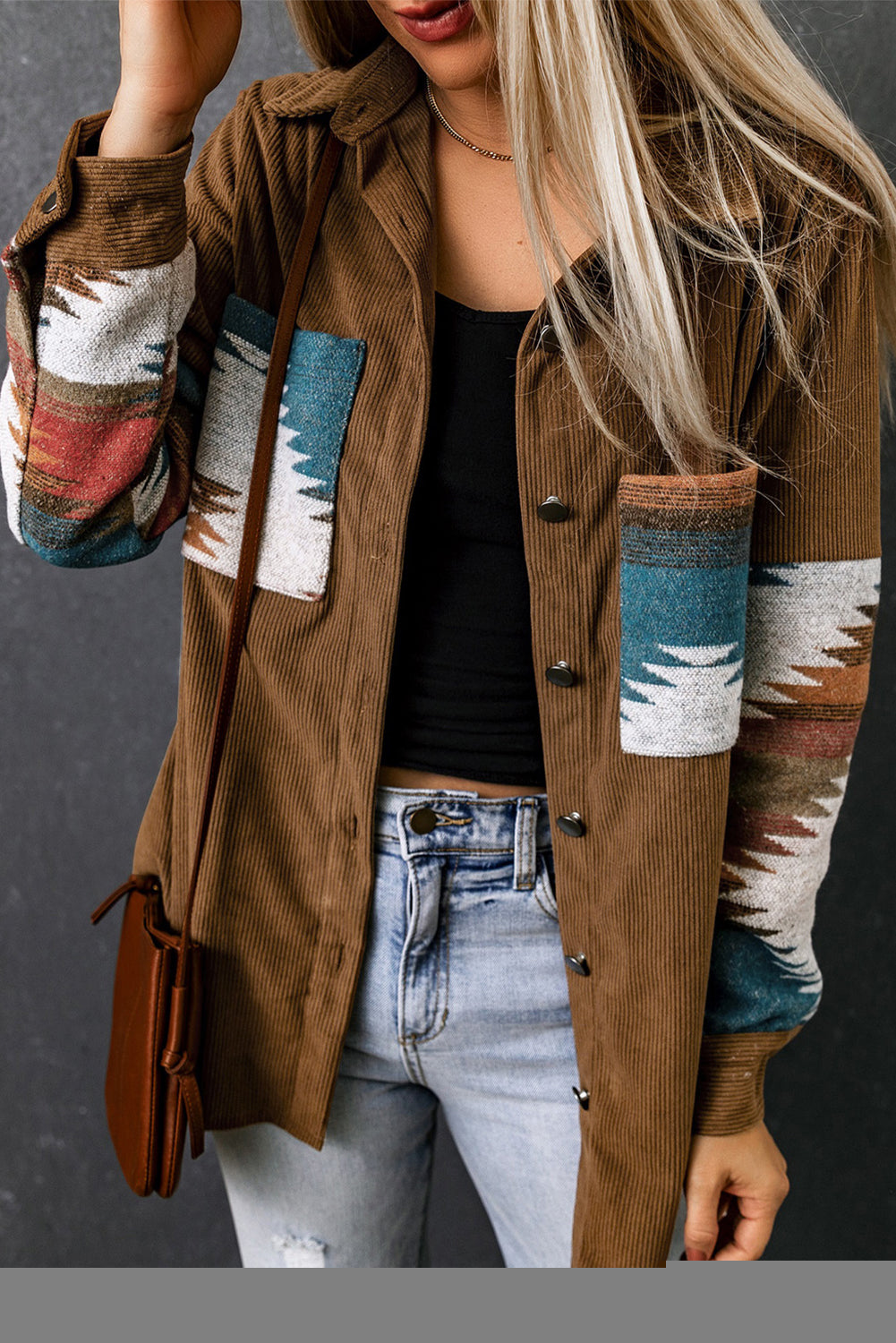 Aztec-Inspired Corduroy Jacket