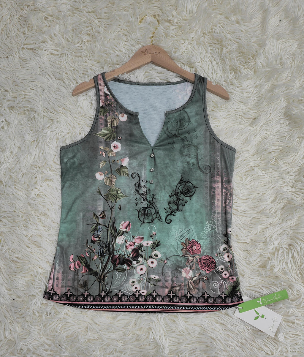 Floral Print Sleeveless Tank Top