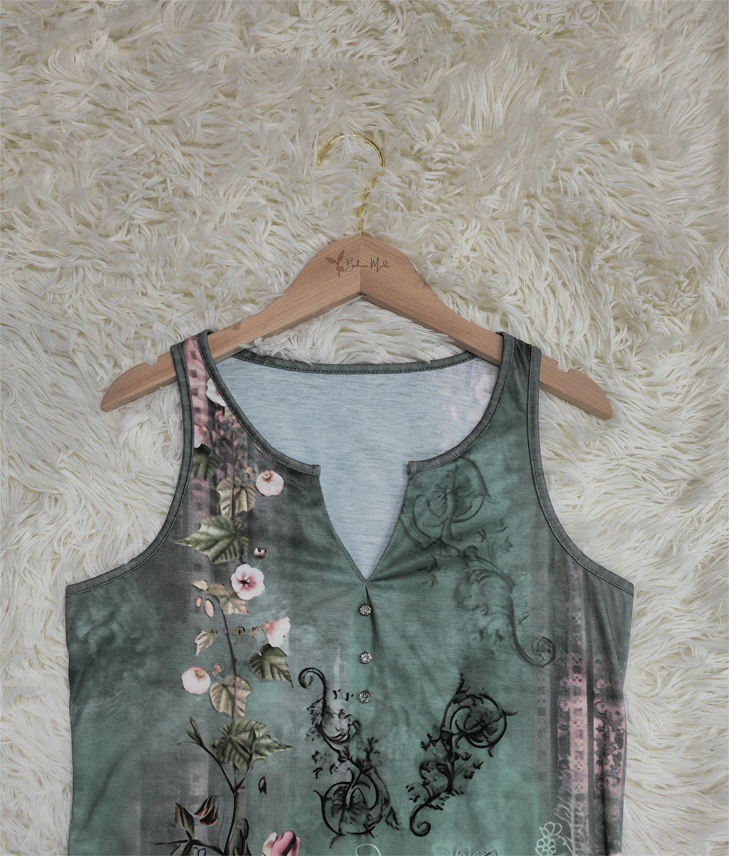 Floral Print Sleeveless Tank Top
