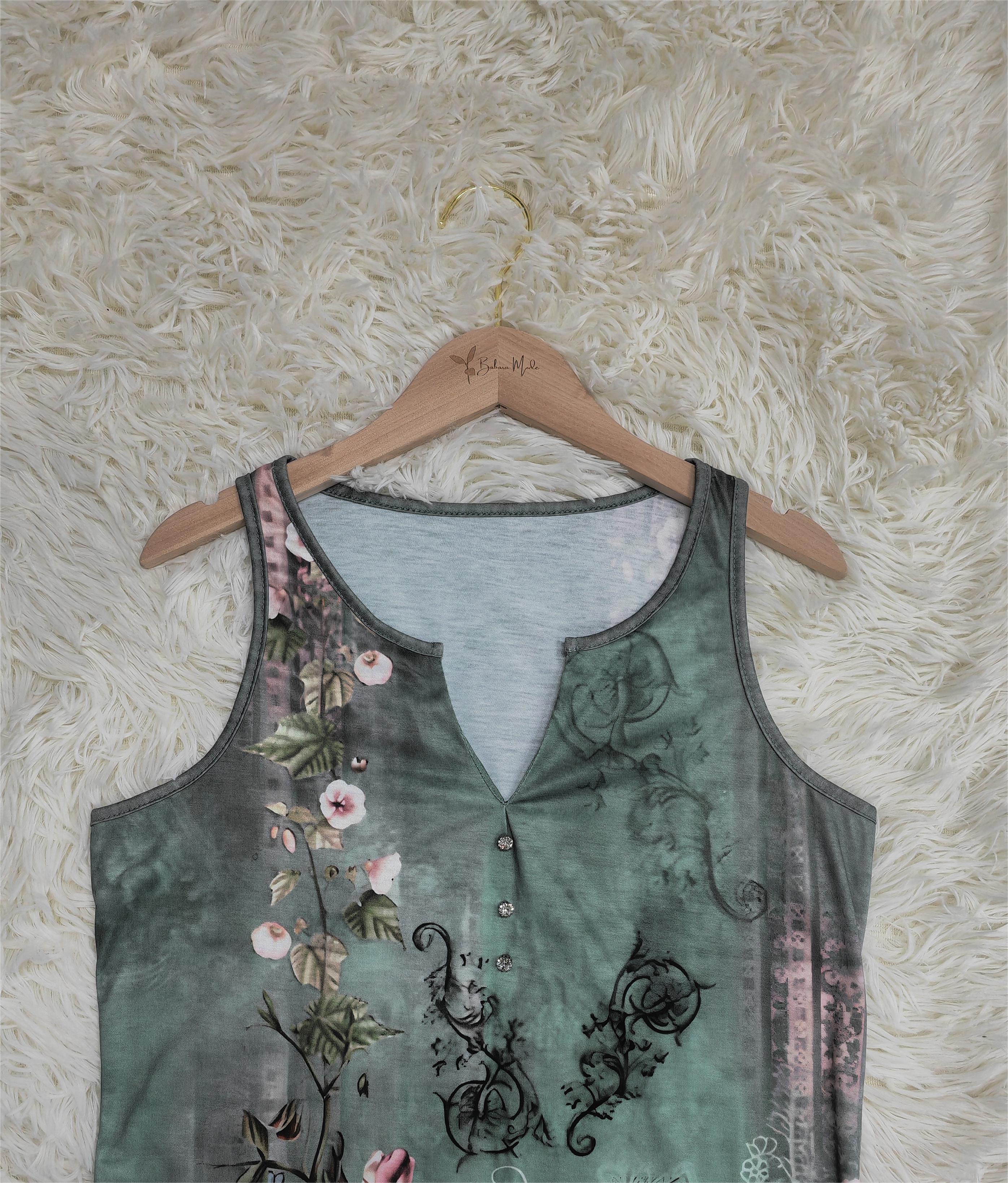 Floral Print Sleeveless Tank Top