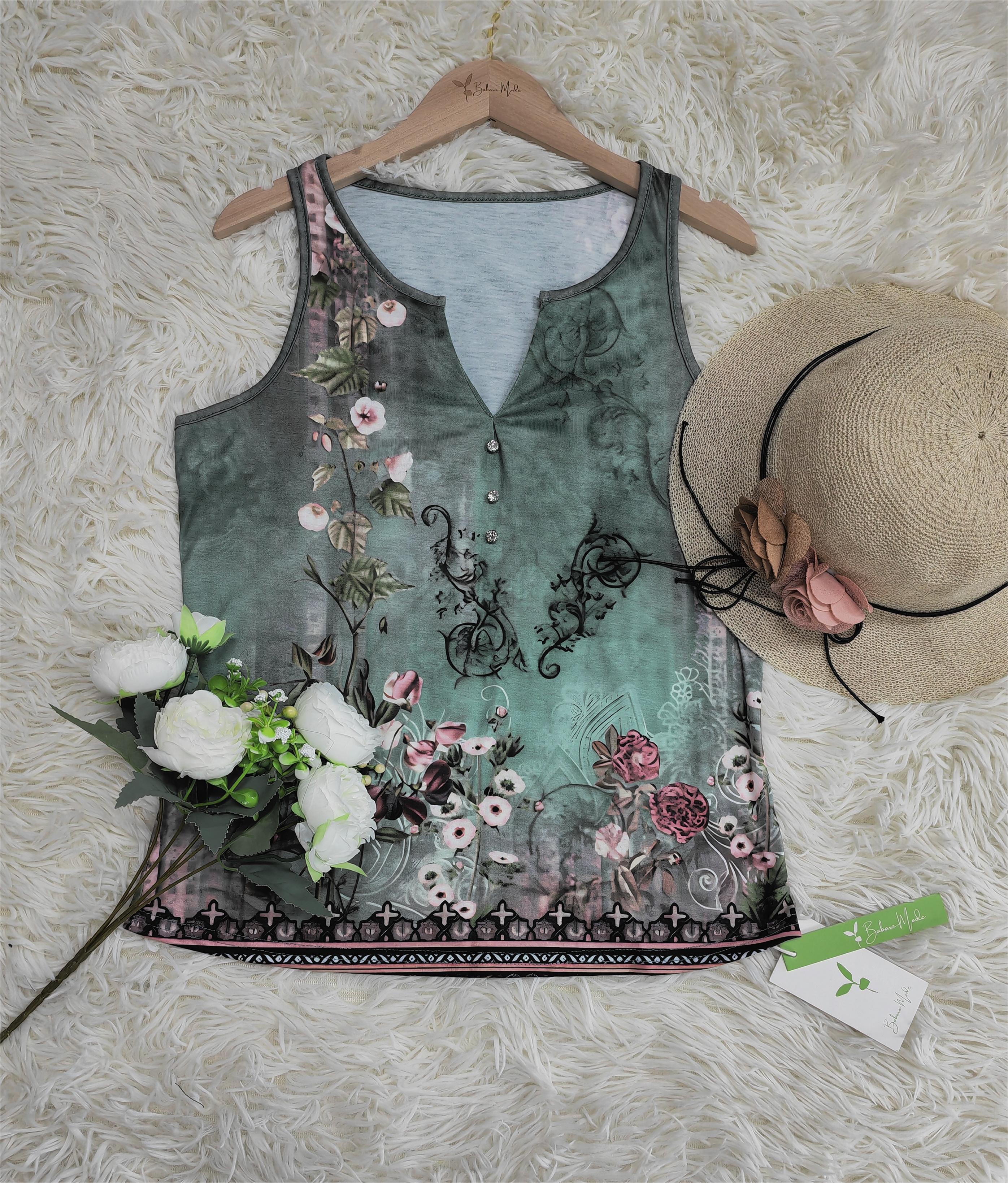 Floral Print Sleeveless Tank Top