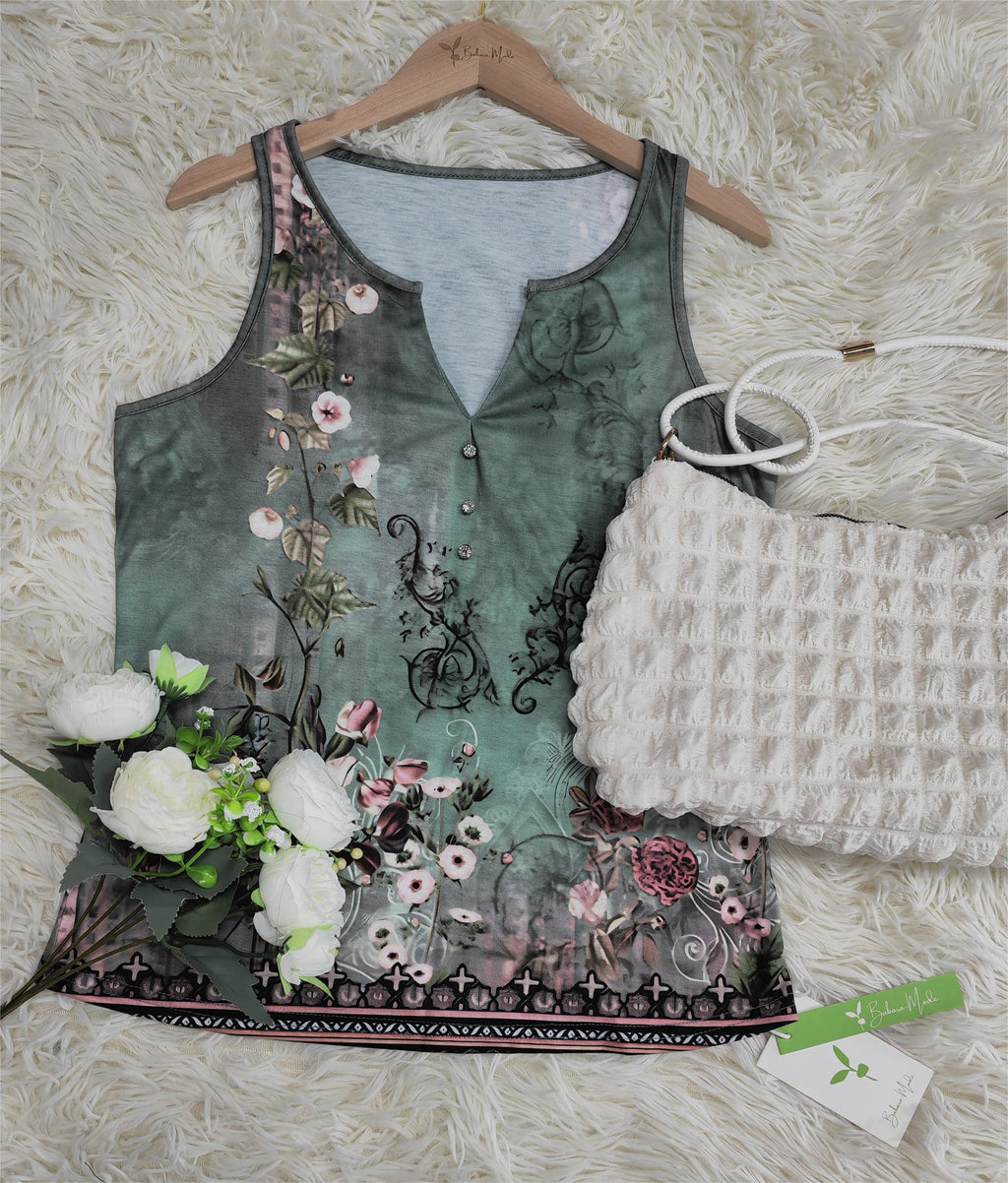 Floral Print Sleeveless Tank Top