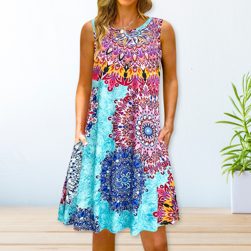 Elegant Printed Maxi Dress
