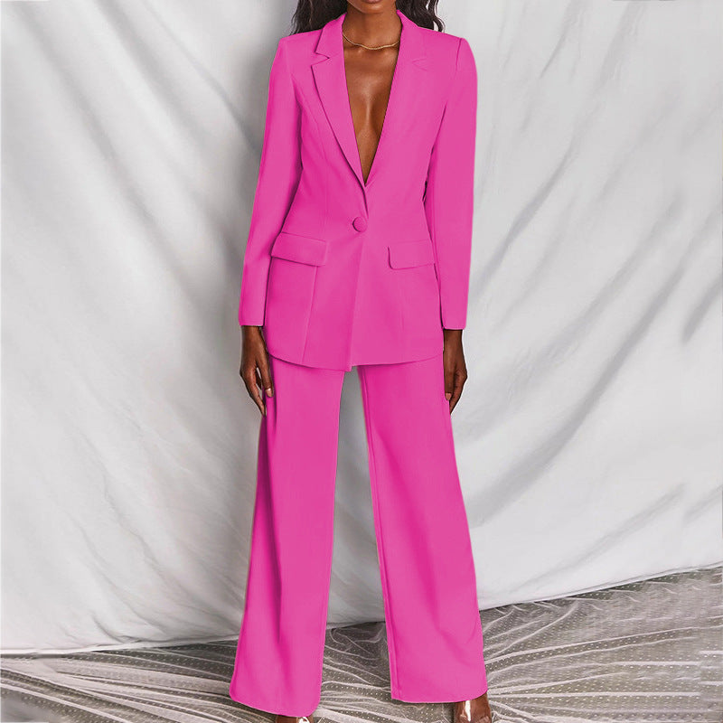 Hayley - Chic Women's Two-Piece Blazer and Trousers Ensemble