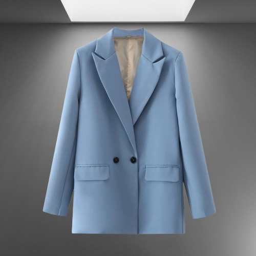 Classic Double-Breasted Women's Blazer for Professional Attire
