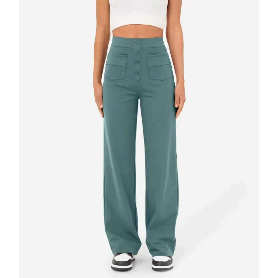 Flexible High-Waisted Pants