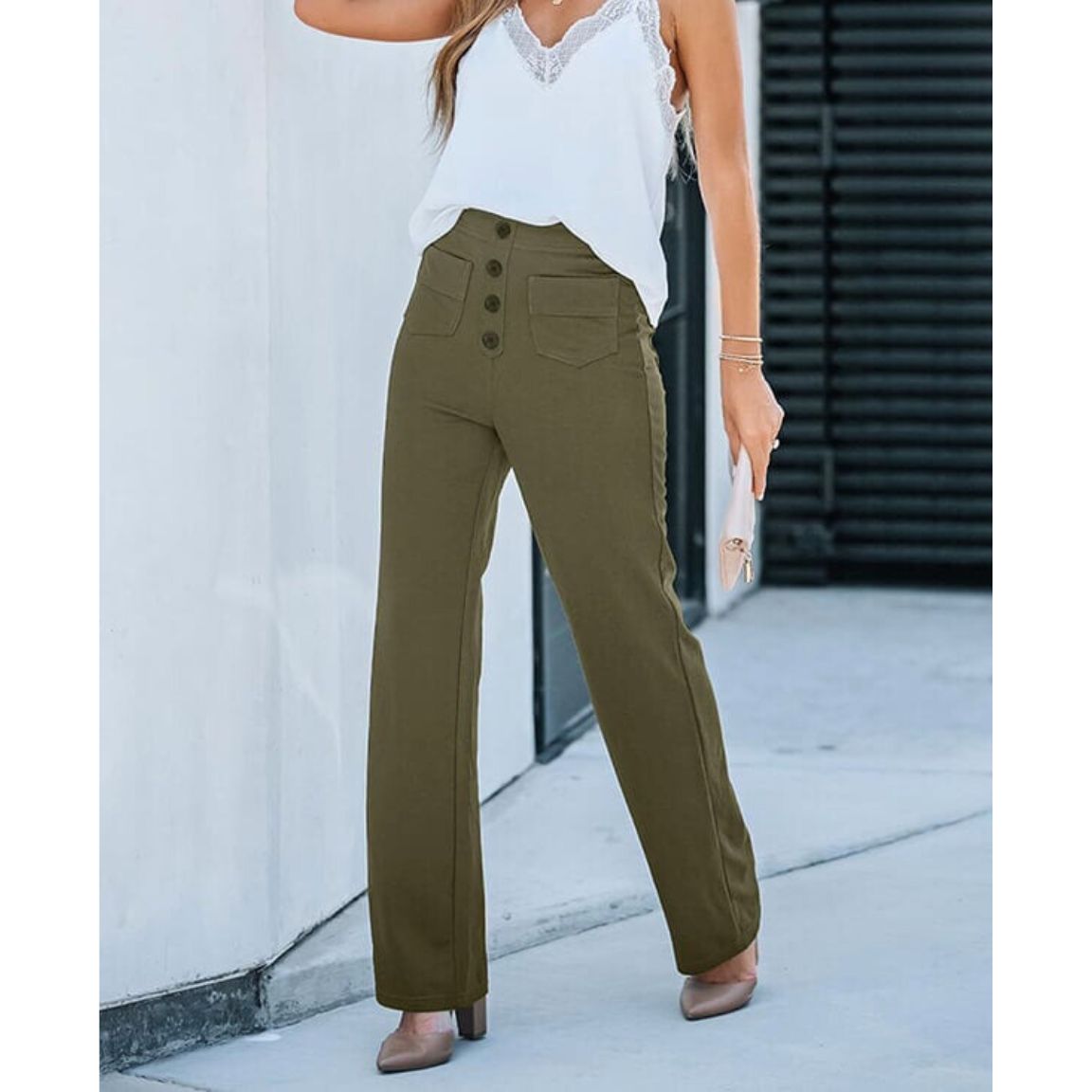 Flexible High-Waisted Pants