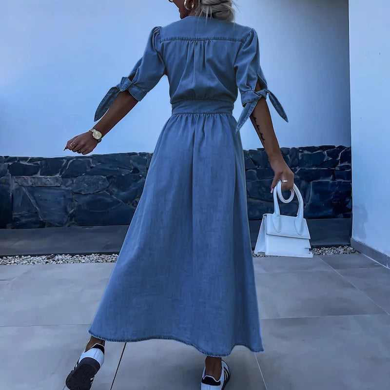 Eva - Stylish Denim Dress