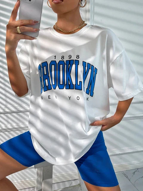 Brooklyn York Vintage-Inspired Oversized T-Shirt