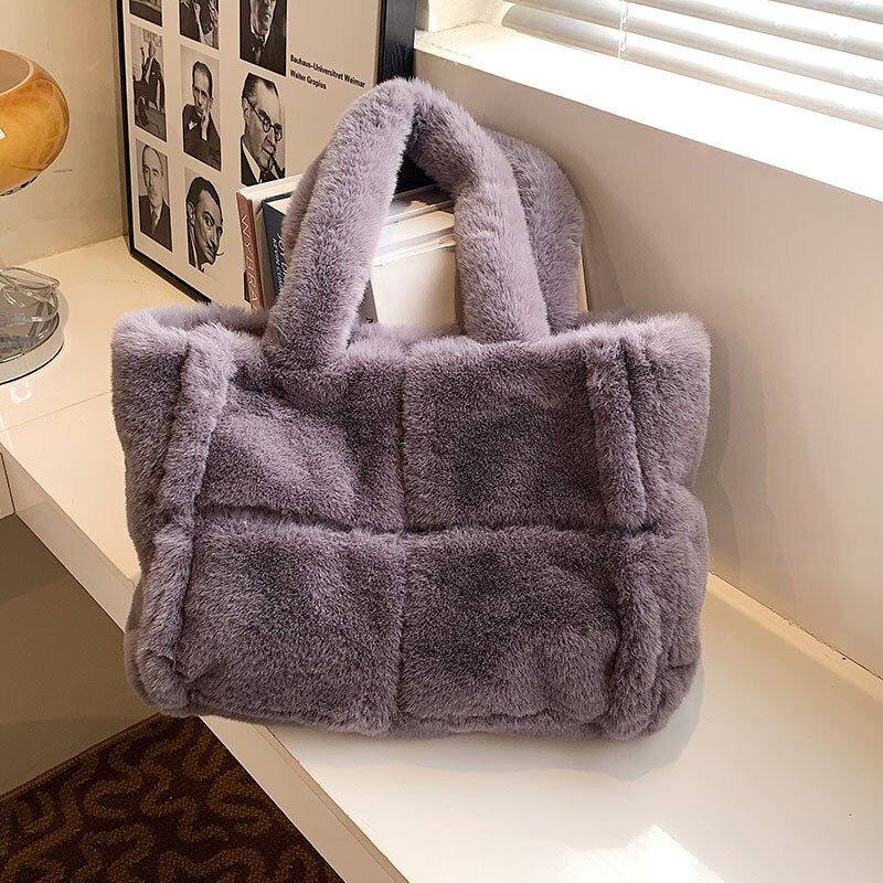 Dante Cozy Plush Handbag | Chic Winter Accessory for Women