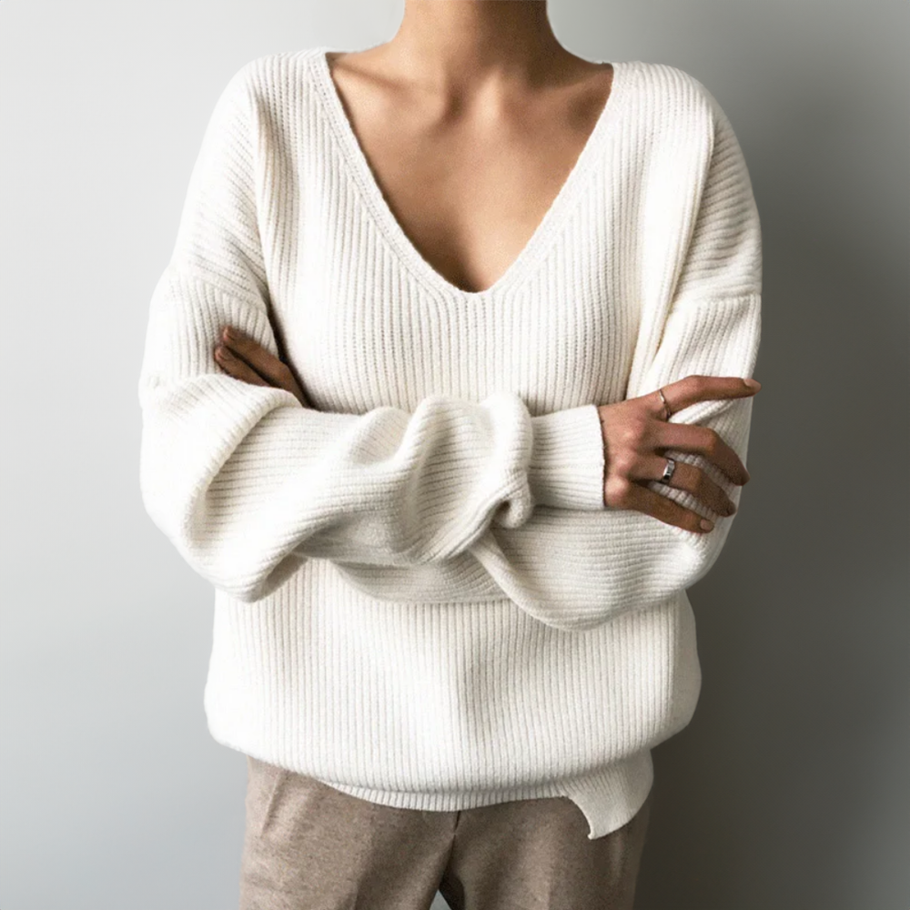 Comfortable V-Neck Knit Pullover