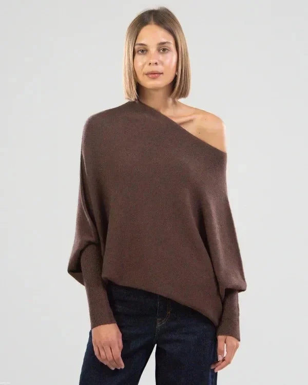Asira - Asymmetrically Draped Sweater
