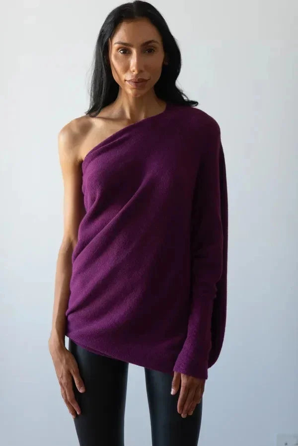 Asira - Asymmetrically Draped Sweater